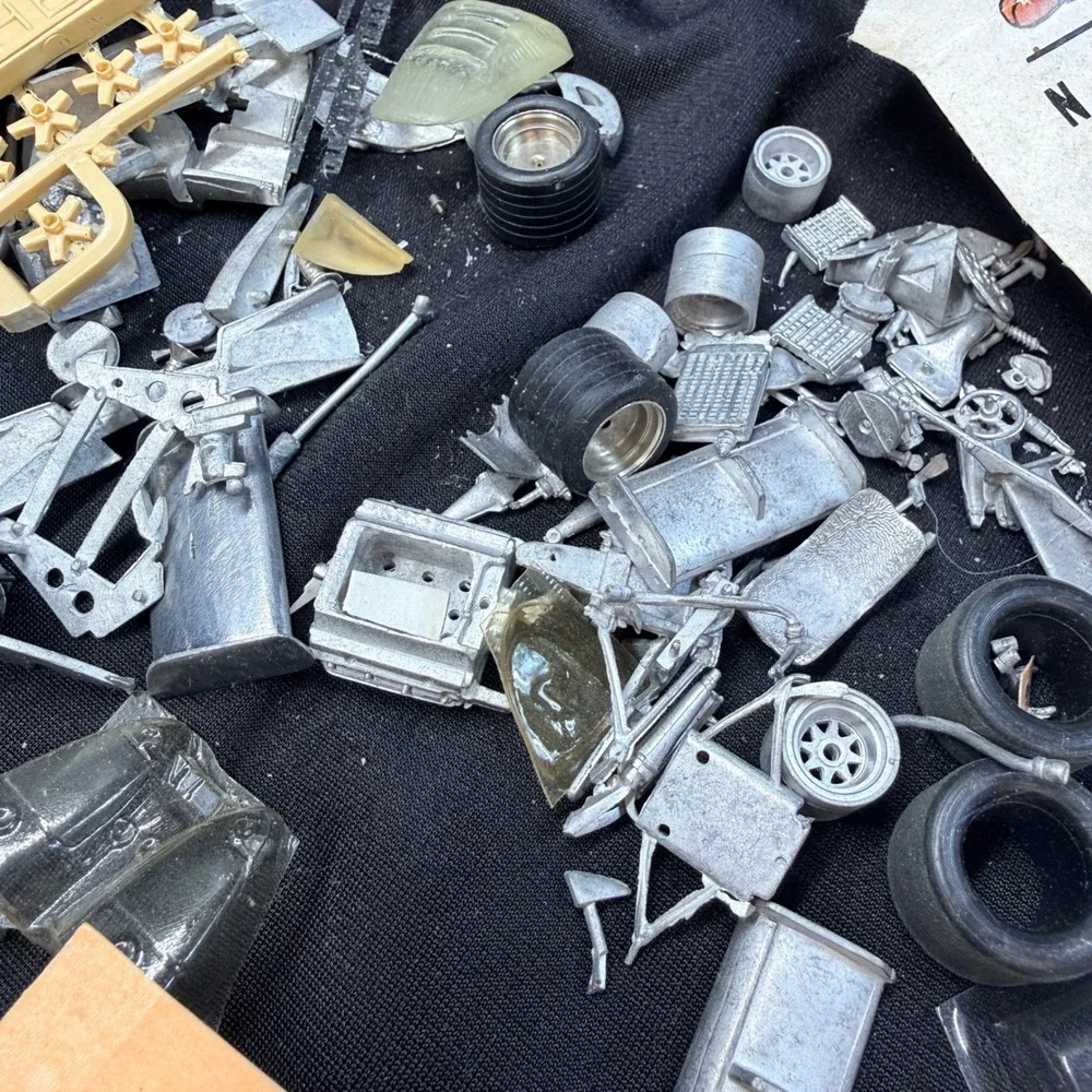 Vintage 1:43 Model Car Parts Lot White Metal Resin Ferrari FDS Porsche Builder